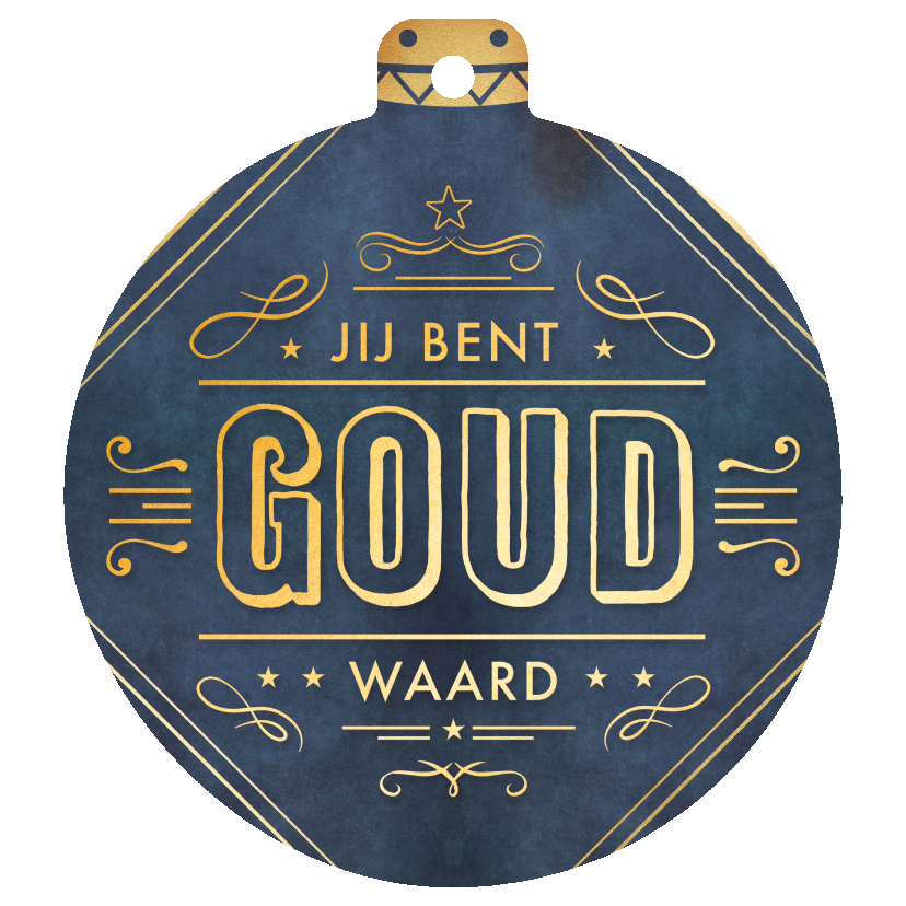 Stijlvolle bedankt kerstkaart in kerstbalvorm - Zakelijke kerstkaarten Zakelijke kerstkaarten - Stijlvolle bedankt kerstkaart in kerstbalvorm