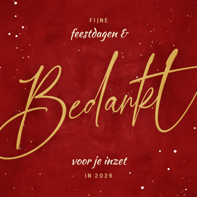 Stijlvolle rode zakelijke kerstkaart bedankt - Zakelijke kerstkaarten Zakelijke kerstkaarten - Stijlvolle rode zakelijke kerstkaart bedankt