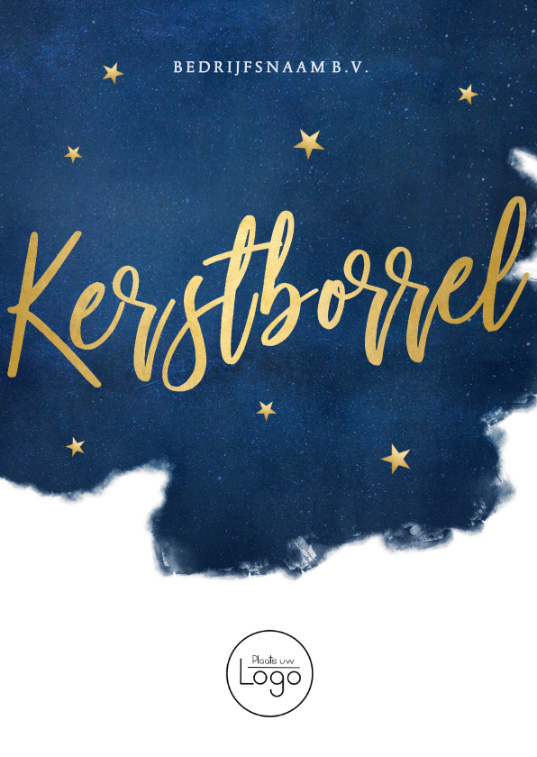 Stijlvolle uitnodigingskaart voor een zakelijke kerstborrel - Zakelijke kerstkaarten Zakelijke kerstkaarten - Stijlvolle uitnodigingskaart voor een zakelijke kerstborrel