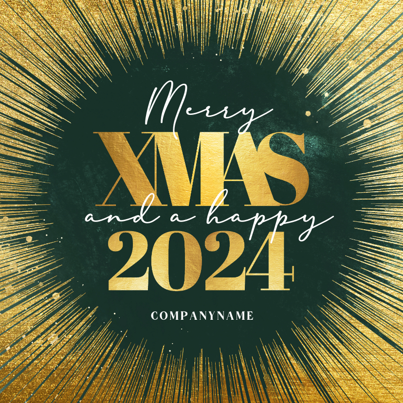 Stijlvolle zakelijke Engelstalige kerstkaart Kaartje2go