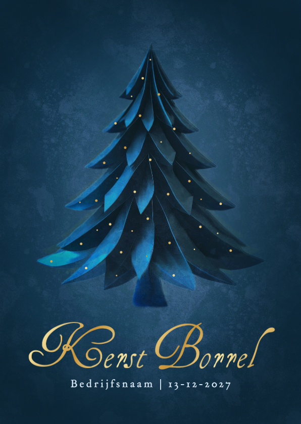 Stijlvolle zakelijke kerstborrel uitnodiging kerstboom - Zakelijke kerstkaarten Zakelijke kerstkaarten - Stijlvolle zakelijke kerstborrel uitnodiging kerstboom