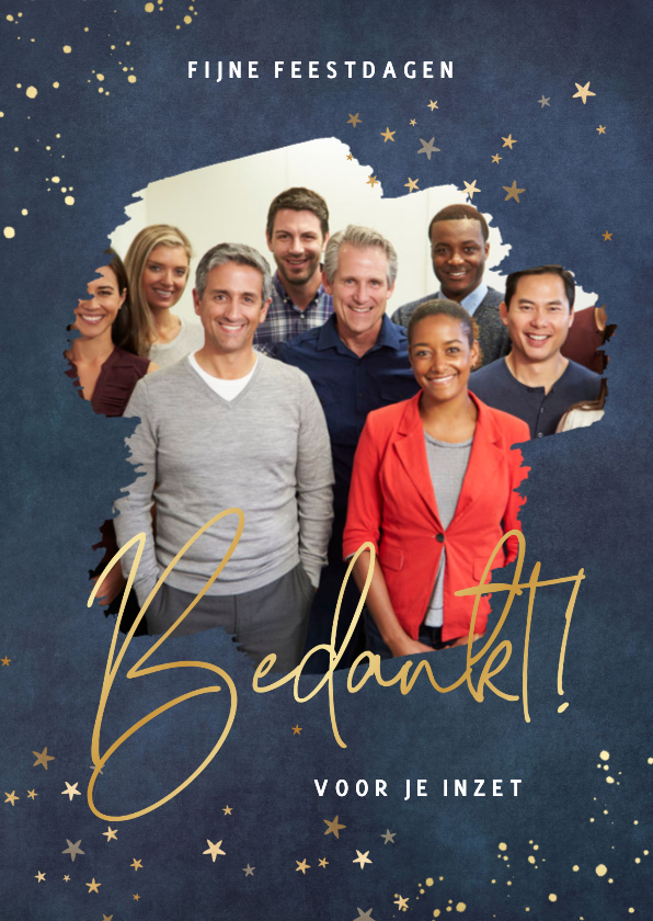 Zakelijke kerstkaarten - Stijlvolle zakelijke kerstkaart bedankje medewerkers