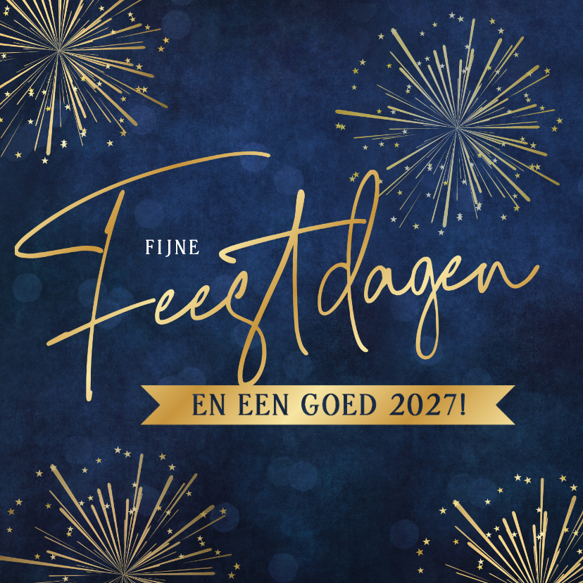 Zakelijke kerstkaarten - Stijlvolle zakelijke kerstkaart met fijne feestdagen en 2027