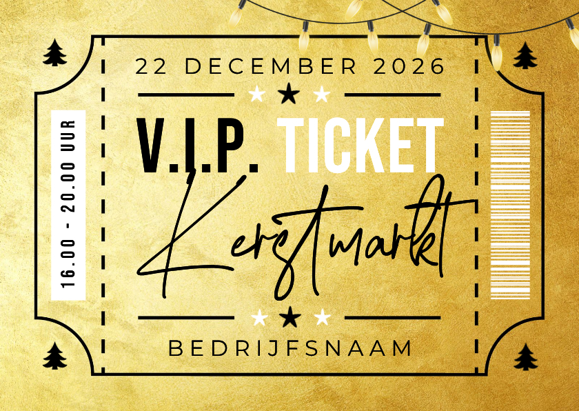 Ticket kerstmarkt uitnodiging kerstkaart bedankt medewerkers - Zakelijke kerstkaarten Zakelijke kerstkaarten - Ticket kerstmarkt uitnodiging kerstkaart bedankt medewerkers
