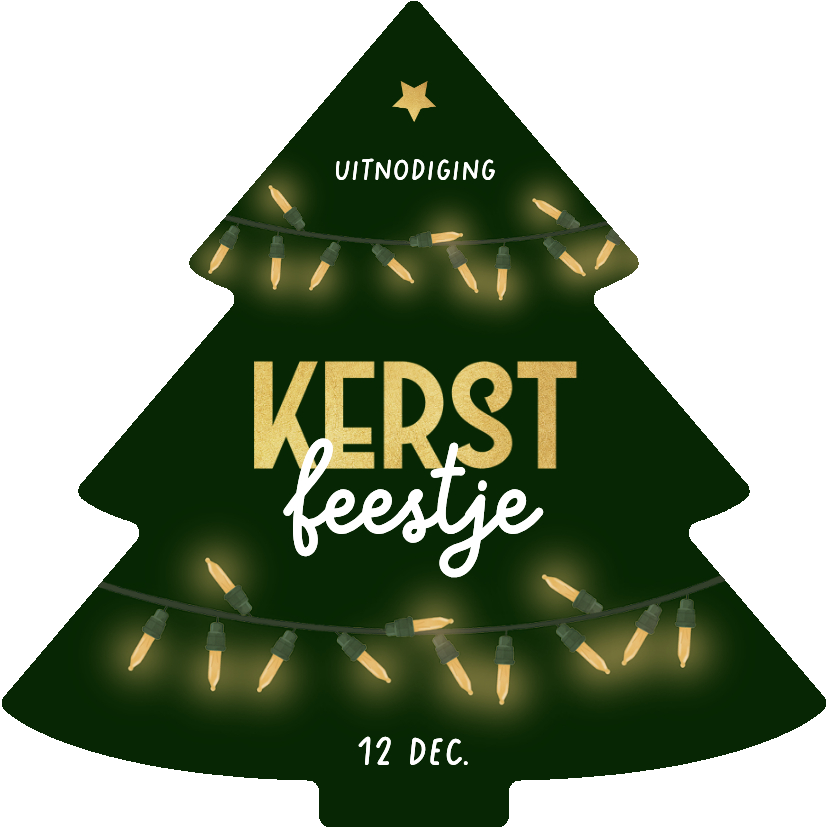 Uitnodiging kerstfeest zakelijk kerstboom lampjes feestje - Zakelijke kerstkaarten Zakelijke kerstkaarten - Uitnodiging kerstfeest zakelijk kerstboom lampjes feestje