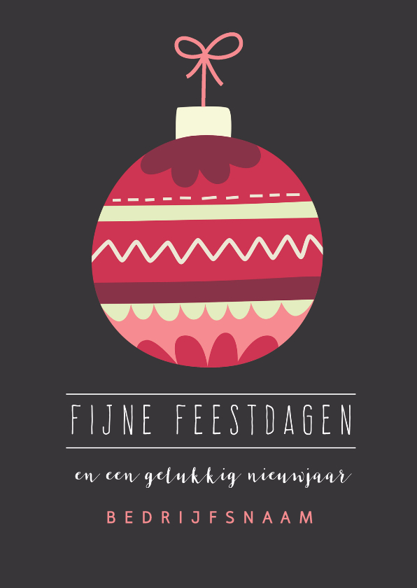 Zakelijke kaart met kerstbal - Zakelijke kerstkaarten Zakelijke kerstkaarten - Zakelijke kaart met kerstbal