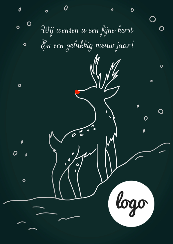 Zakelijke Kaart Rendier - Zakelijke kerstkaarten Zakelijke kerstkaarten - Zakelijke Kaart Rendier