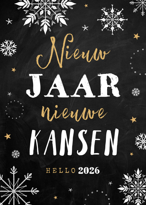 Zakelijke kerst- en nieuwjaarskaart sneeuw nieuwe kansen - Zakelijke kerstkaarten Zakelijke kerstkaarten - Zakelijke kerst- en nieuwjaarskaart sneeuw nieuwe kansen