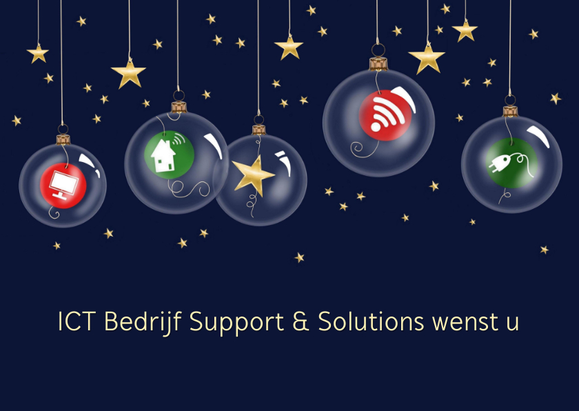 Zakelijke kerst - Kerstballen met ICT pictogrammen - Zakelijke kerstkaarten Zakelijke kerstkaarten - Zakelijke kerst - Kerstballen met ICT pictogrammen
