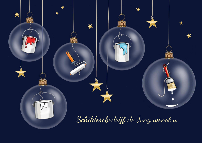Zakelijke kerst - schilders kerstballen - Zakelijke kerstkaarten Zakelijke kerstkaarten - Zakelijke kerst - schilders kerstballen