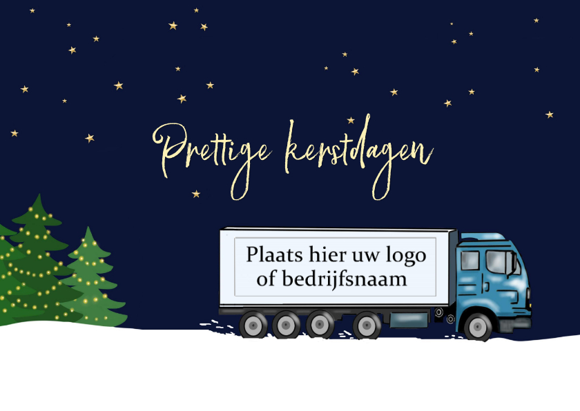 Zakelijke kerst - vrachtwagen in de sneeuw - Zakelijke kerstkaarten Zakelijke kerstkaarten - Zakelijke kerst - vrachtwagen in de sneeuw