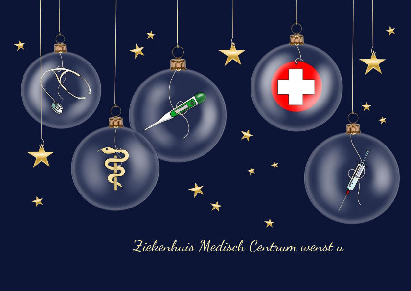 Zakelijke kerstkaarten - Zakelijke kerst - zorg kerstballen