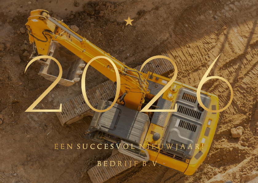 Zakelijke kerstkaart 2026 transparante foto met goudfolie - Zakelijke kerstkaarten Zakelijke kerstkaarten - Zakelijke kerstkaart 2026 transparante foto met goudfolie