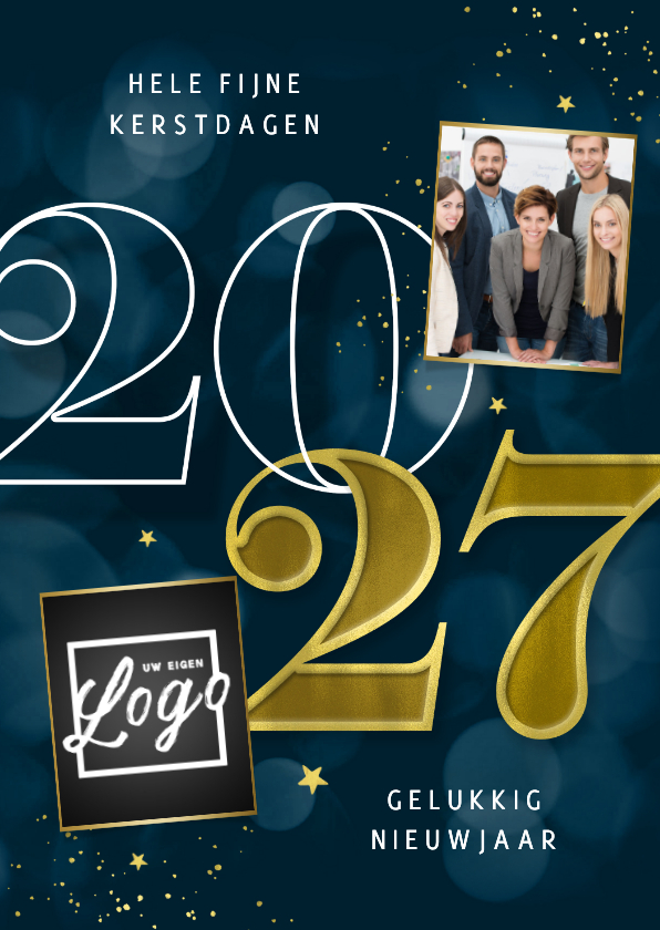Zakelijke kerstkaart 2027 foto logo beste wensen - Zakelijke kerstkaarten Zakelijke kerstkaarten - Zakelijke kerstkaart 2027 foto logo beste wensen