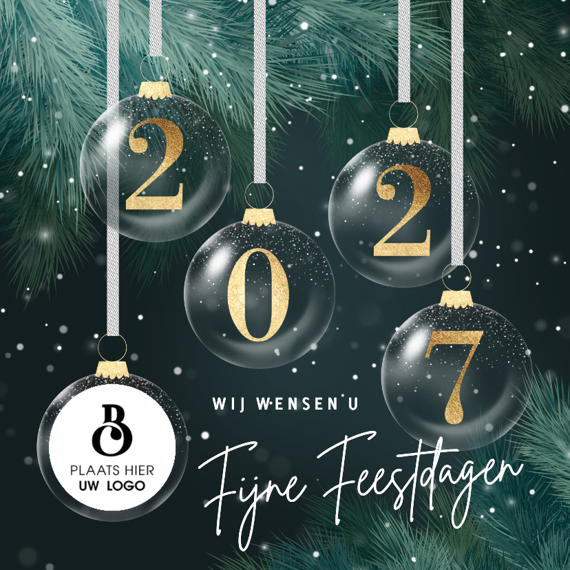 Zakelijke kerstkaart 2027 met logo - Zakelijke kerstkaarten Zakelijke kerstkaarten - Zakelijke kerstkaart 2027 met logo