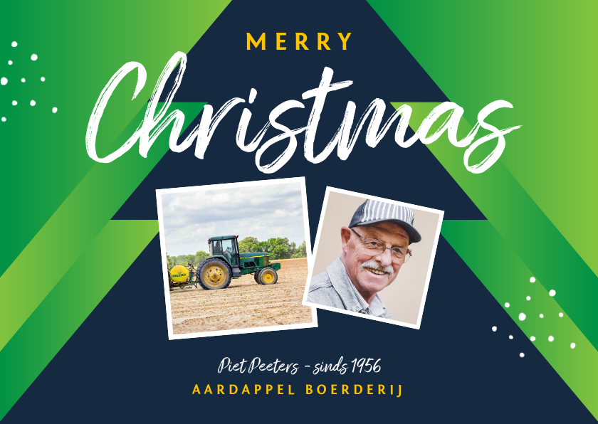Zakelijke kerstkaart agrarisch boer landbouw kerstbomen - Zakelijke kerstkaarten Zakelijke kerstkaarten - Zakelijke kerstkaart agrarisch boer landbouw kerstbomen
