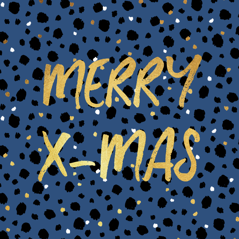Zakelijke kerstkaart algemeen hip stippen goud - Zakelijke kerstkaarten Zakelijke kerstkaarten - Zakelijke kerstkaart algemeen hip stippen goud