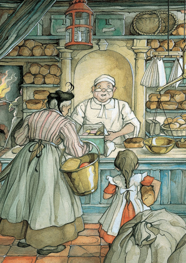 Zakelijke kerstkaarten - Zakelijke kerstkaart Anton Pieck bakkerij