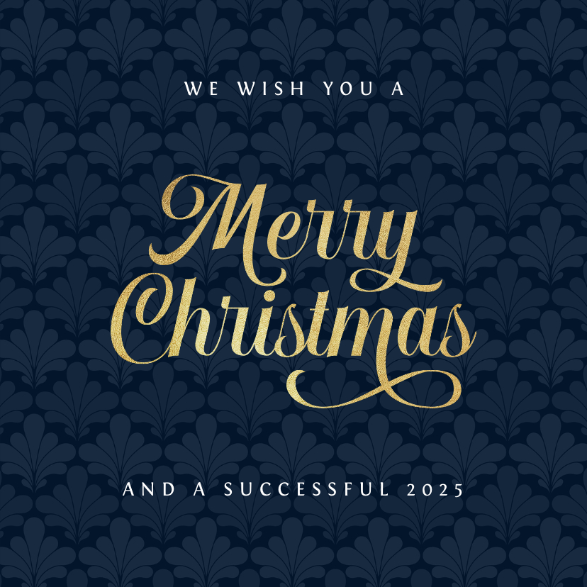 Zakelijke kerstkaart art deco patroon goud merry christmas - Zakelijke kerstkaarten Zakelijke kerstkaarten - Zakelijke kerstkaart art deco patroon goud merry christmas