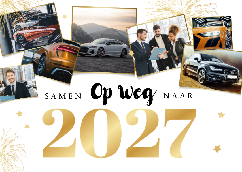 Zakelijke kerstkaart autobranche fotocollage foto's 2027 - Zakelijke kerstkaarten Zakelijke kerstkaarten - Zakelijke kerstkaart autobranche fotocollage foto's 2027