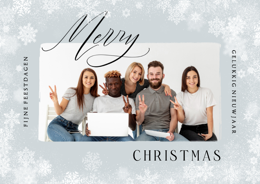Zakelijke kerstkaart foto merry christmas sneeuw - Zakelijke kerstkaarten Zakelijke kerstkaarten - Zakelijke kerstkaart foto merry christmas sneeuw