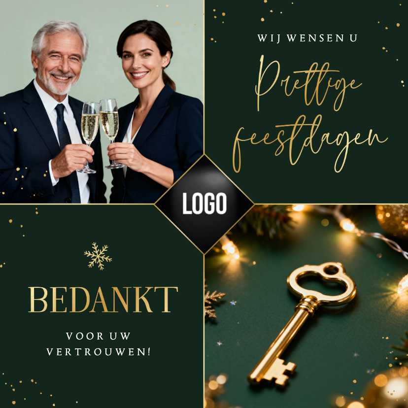Zakelijke kerstkaart foto's goud sneeuw stijlvol modern - Zakelijke kerstkaarten Zakelijke kerstkaarten - Zakelijke kerstkaart foto's goud sneeuw stijlvol modern