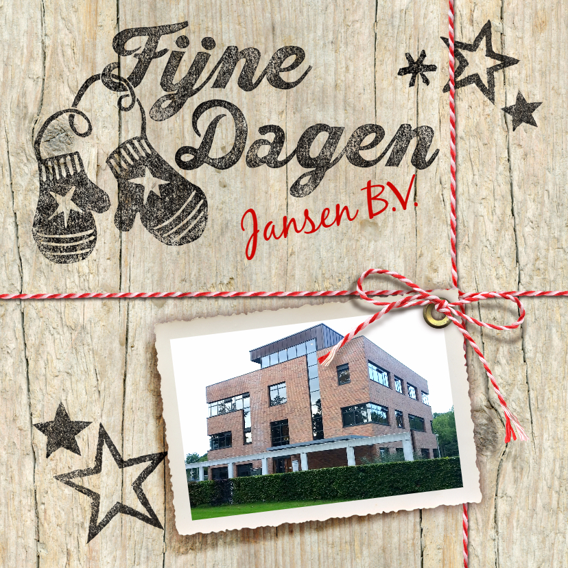 zakelijke kerstkaart foto stempel hout - Zakelijke kerstkaarten Zakelijke kerstkaarten - zakelijke kerstkaart foto stempel hout