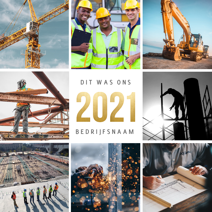 Zakelijke kerstkaart fotocollage terugblik op 2021 - Zakelijke kerstkaarten Zakelijke kerstkaarten - Zakelijke kerstkaart fotocollage terugblik op 2021
