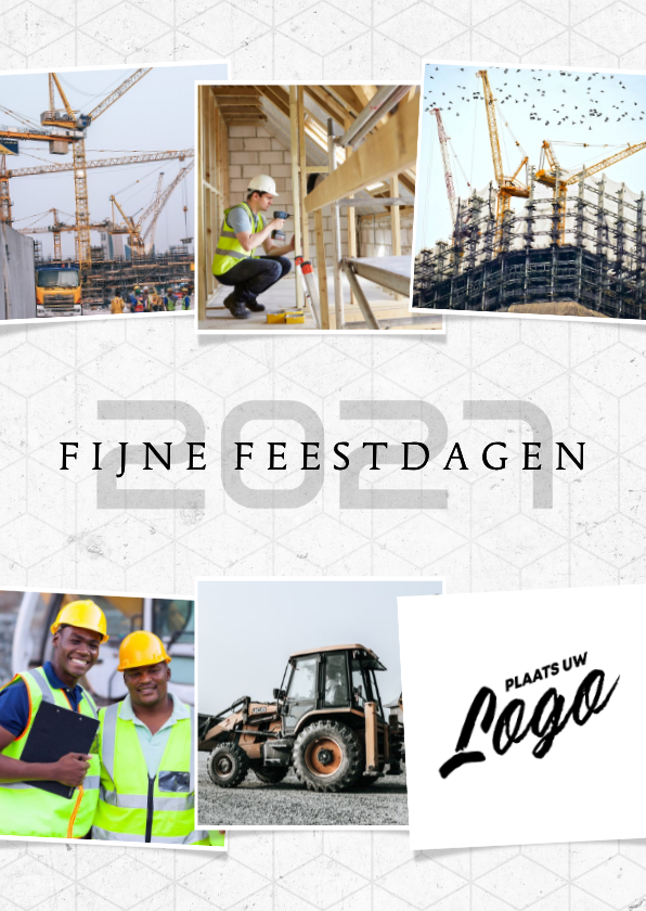 Zakelijke kerstkaart geometrisch beton 2027 fotocollage - Zakelijke kerstkaarten Zakelijke kerstkaarten - Zakelijke kerstkaart geometrisch beton 2027 fotocollage