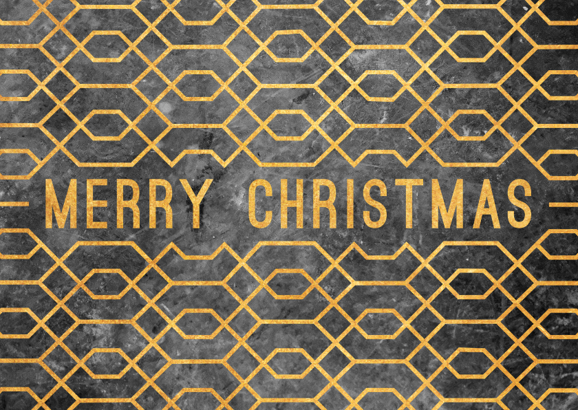 Zakelijke kerstkaart geometrisch met beton en goudlook - Zakelijke kerstkaarten Zakelijke kerstkaarten - Zakelijke kerstkaart geometrisch met beton en goudlook
