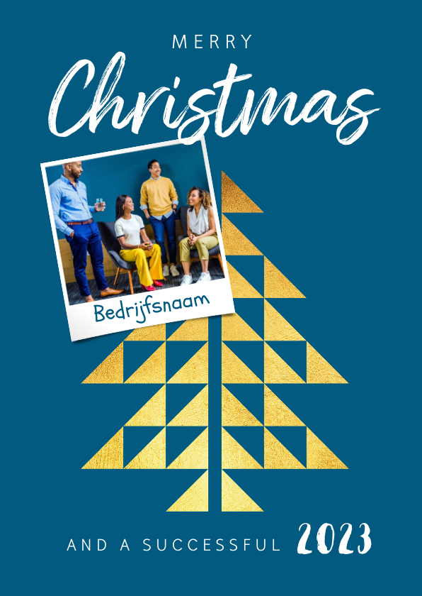 Zakelijke kerstkaart grafisch goud foto merry chrismas - Zakelijke kerstkaarten Zakelijke kerstkaarten - Zakelijke kerstkaart grafisch goud foto merry chrismas