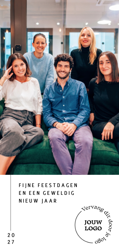 Zakelijke kerstkaart grote foto en logo - Zakelijke kerstkaarten Zakelijke kerstkaarten - Zakelijke kerstkaart grote foto en logo