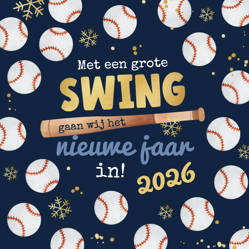 Zakelijke kerstkaart honkbalclub vereniging nieuwjaar - Zakelijke kerstkaarten Zakelijke kerstkaarten - Zakelijke kerstkaart honkbalclub vereniging nieuwjaar