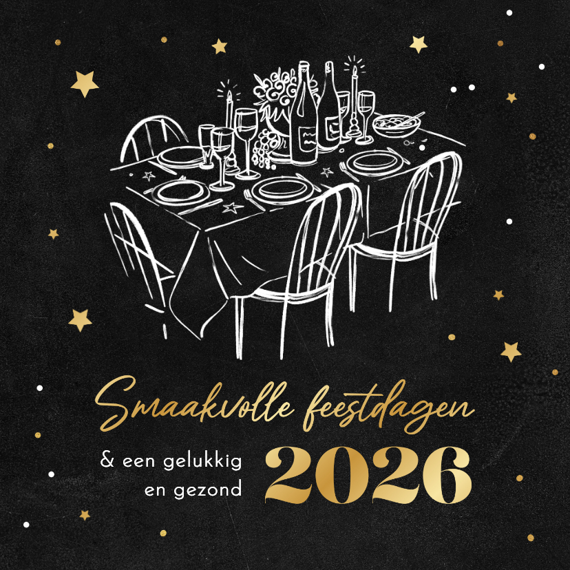 Zakelijke kerstkaart horeca restaurant smakelijke feestdagen - Zakelijke kerstkaarten Zakelijke kerstkaarten - Zakelijke kerstkaart horeca restaurant smakelijke feestdagen