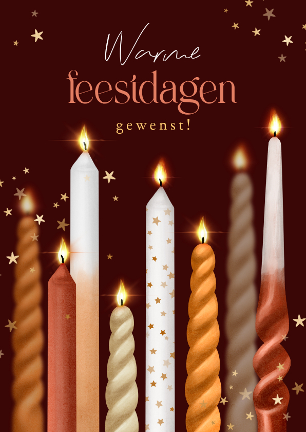 Zakelijke kerstkaart kaarsen lichtpuntjes bedankt feestdagen - Zakelijke kerstkaarten Zakelijke kerstkaarten - Zakelijke kerstkaart kaarsen lichtpuntjes bedankt feestdagen