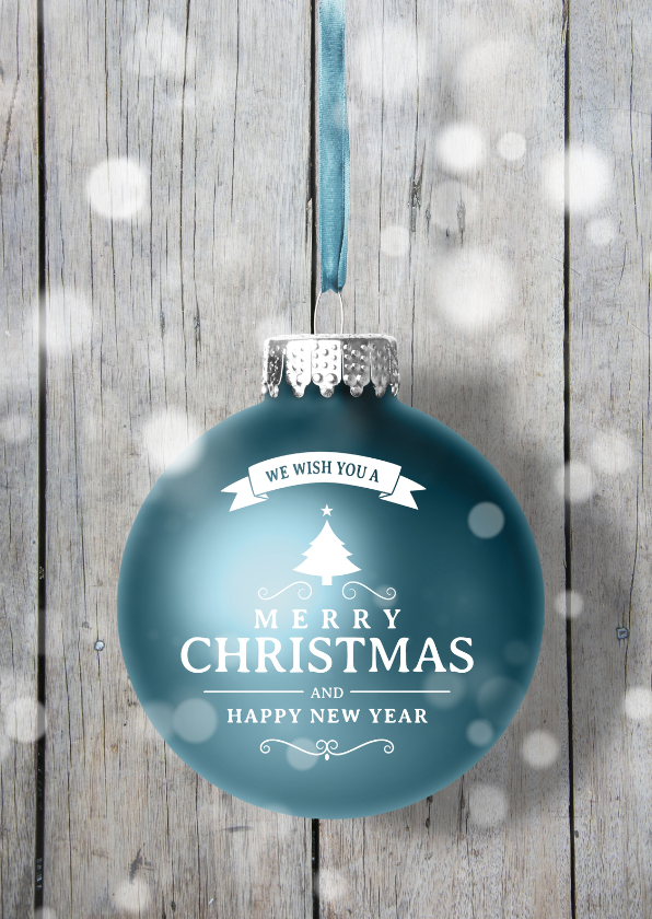 Zakelijke kerstkaart kerstbal bl - Zakelijke kerstkaarten Zakelijke kerstkaarten - Zakelijke kerstkaart kerstbal bl