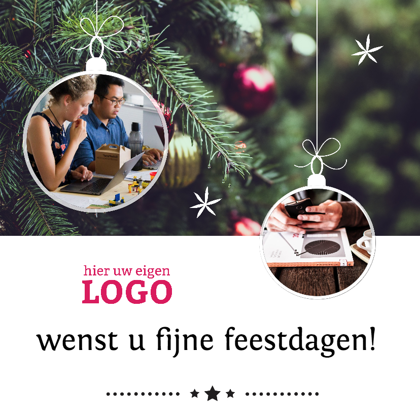 Zakelijke kerstkaart kerstbal foto - Zakelijke kerstkaarten Zakelijke kerstkaarten - Zakelijke kerstkaart kerstbal foto