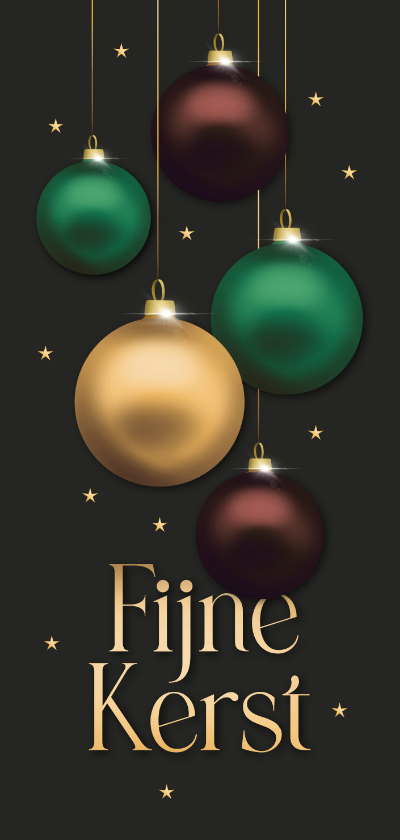 Zakelijke kerstkaart kerstballen chique - Zakelijke kerstkaarten Zakelijke kerstkaarten - Zakelijke kerstkaart kerstballen chique