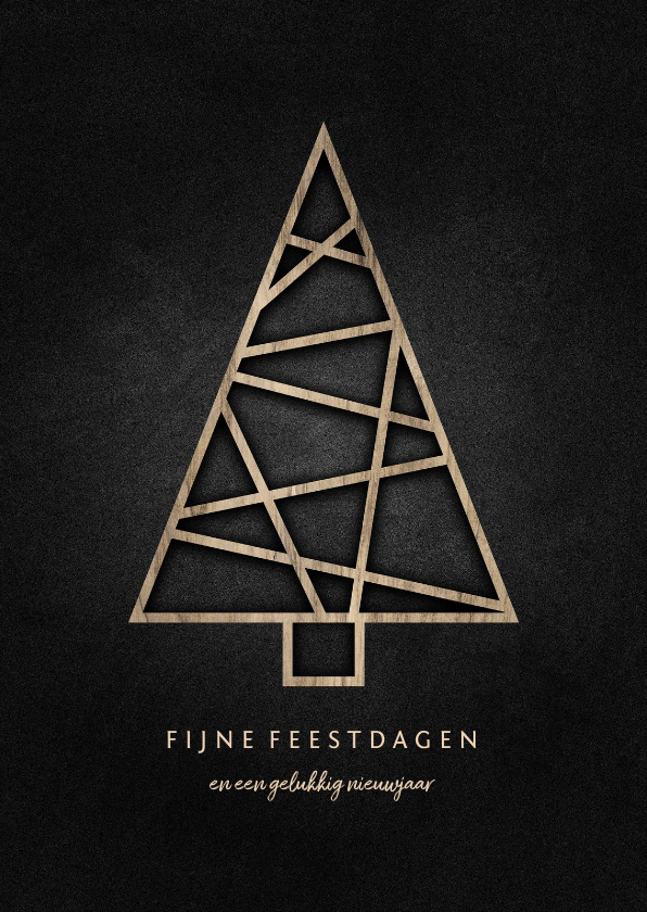 Zakelijke kerstkaart kerstboom houtlook krijtbord - Zakelijke kerstkaarten Zakelijke kerstkaarten - Zakelijke kerstkaart kerstboom houtlook krijtbord