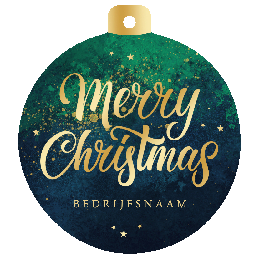 Zakelijke kerstkaart merry christmas kerstbal vorm goud - Zakelijke kerstkaarten Zakelijke kerstkaarten - Zakelijke kerstkaart merry christmas kerstbal vorm goud