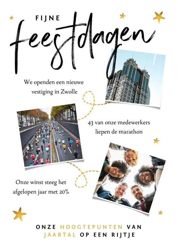 Zakelijke kerstkaart met fotocollage van alle hoogtepunten - Zakelijke kerstkaarten Zakelijke kerstkaarten - Zakelijke kerstkaart met fotocollage van alle hoogtepunten