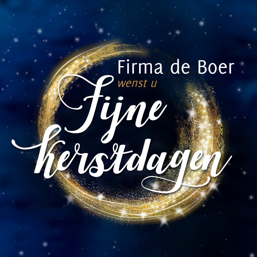 Zakelijke kerstkaart met lichtjes en sterren - Zakelijke kerstkaarten Zakelijke kerstkaarten - Zakelijke kerstkaart met lichtjes en sterren