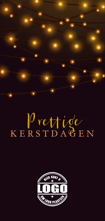 Zakelijke kerstkaarten - Zakelijke kerstkaart met sfeerlichtjes op de achtergrond