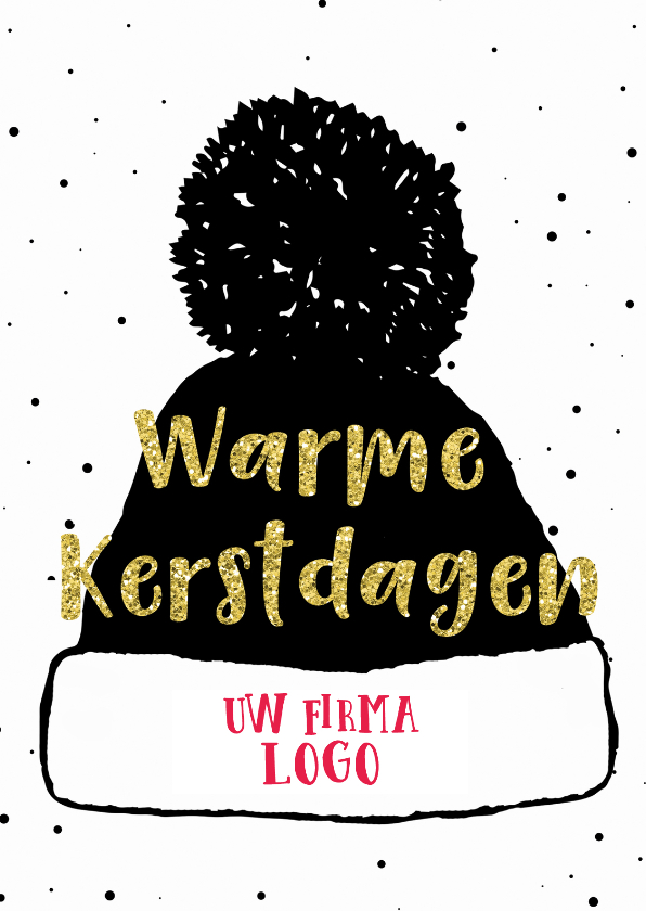 Zakelijke kerstkaart met warme muts - Zakelijke kerstkaarten Zakelijke kerstkaarten - Zakelijke kerstkaart met warme muts