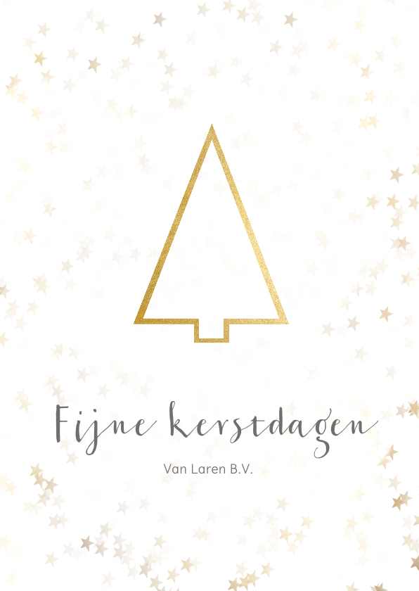 Zakelijke kerstkaart minimalistische gouden kerstboom - Zakelijke kerstkaarten Zakelijke kerstkaarten - Zakelijke kerstkaart minimalistische gouden kerstboom