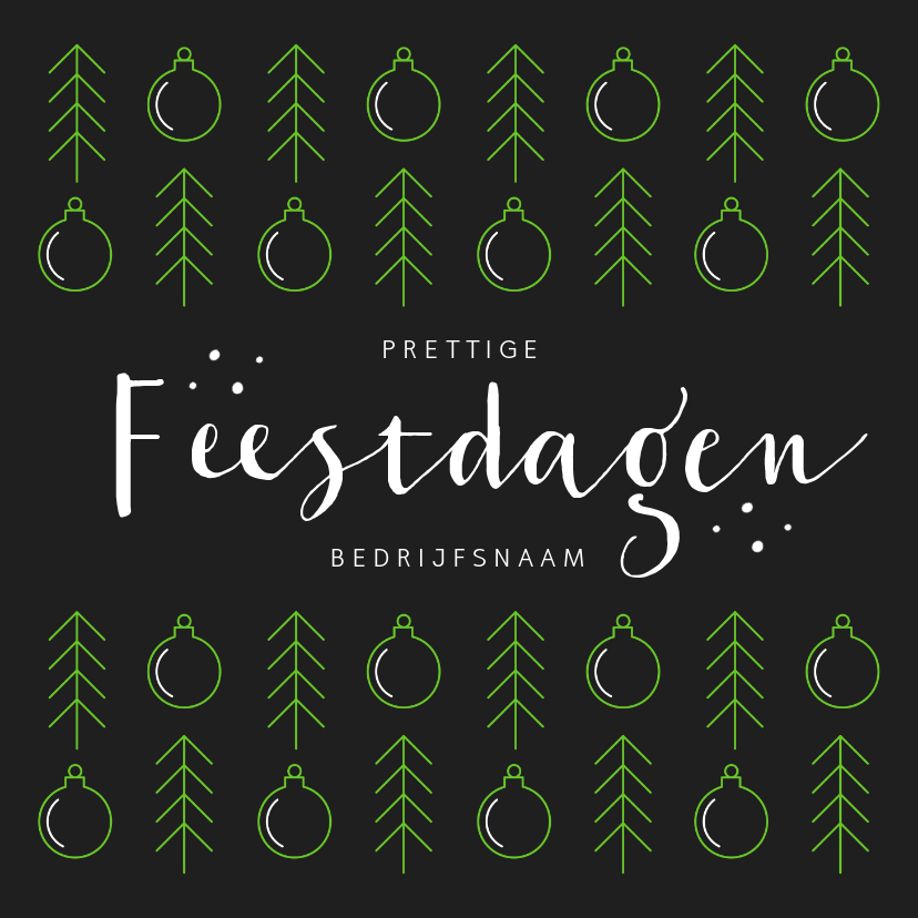 Zakelijke kerstkaart modern grafisch kerstballen foto logo - Zakelijke kerstkaarten Zakelijke kerstkaarten - Zakelijke kerstkaart modern grafisch kerstballen foto logo