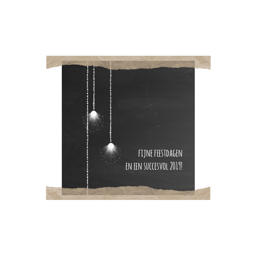 Zakelijke kerstkaart, modern met schoolbord en plakband - Zakelijke kerstkaarten Zakelijke kerstkaarten - Zakelijke kerstkaart, modern met schoolbord en plakband