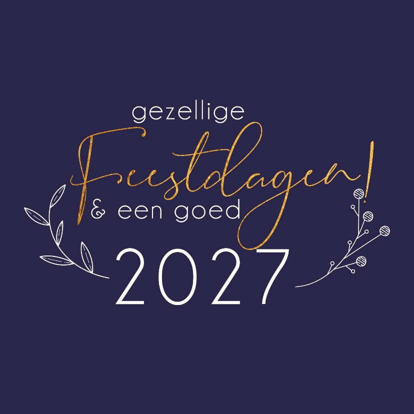 Zakelijke kerstkaarten - Zakelijke kerstkaart nightblue