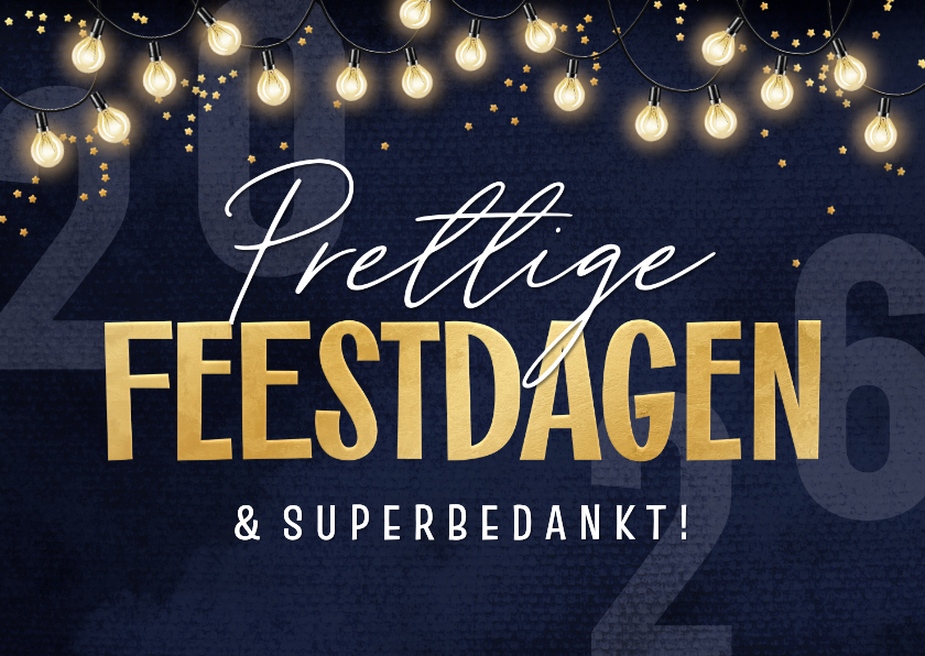 Zakelijke kerstkaarten - Zakelijke kerstkaart prettige feestdagen confetti bedankt