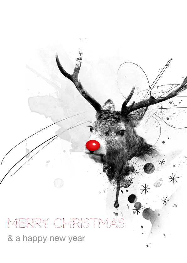 Zakelijke Kerstkaart Red Nosed - Zakelijke kerstkaarten Zakelijke kerstkaarten - Zakelijke Kerstkaart Red Nosed